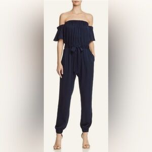 Milly Silk Maxime Off-the-Shoulder Jumpsuit